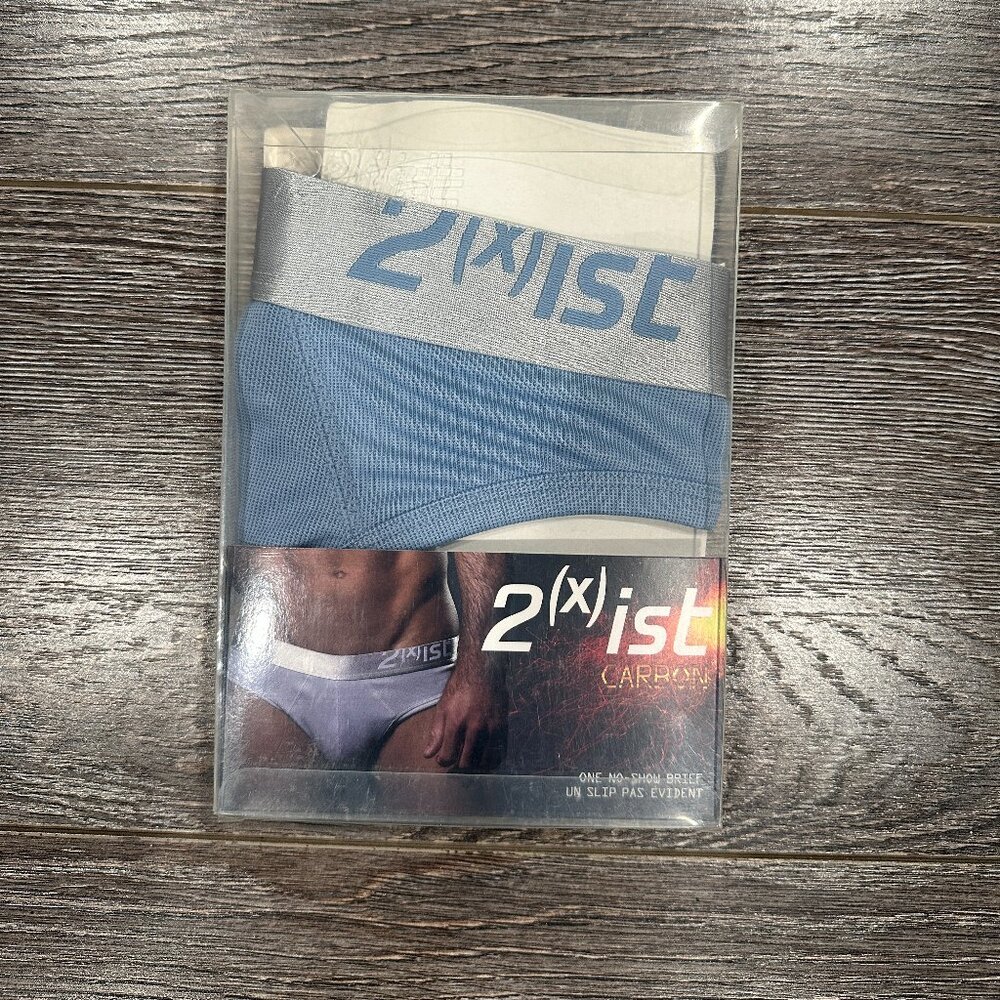 2(x)ist Men’s Vintage Carbon Brief – Size Small – New in Package (Blue/Grey)